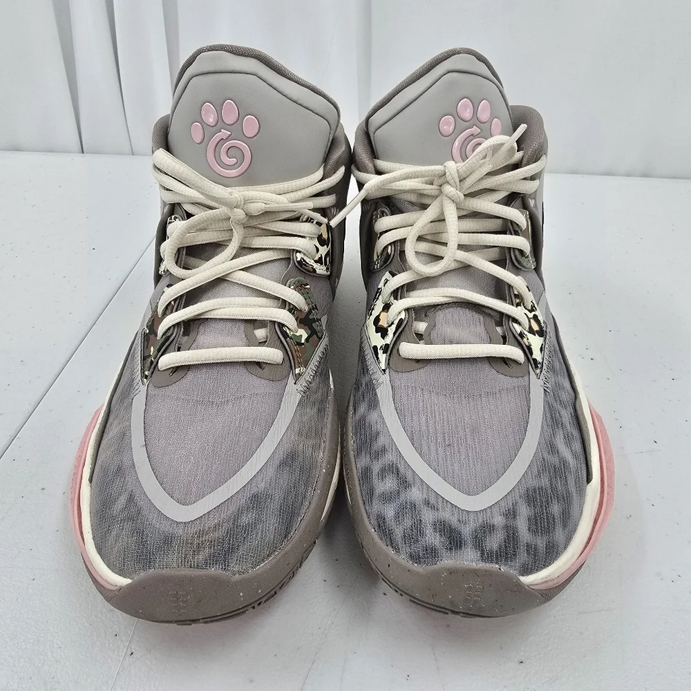 Nike Kyrie Infinity Leopard Camo Print Gray Sneaker Size 7Y/8.5W DD0334-006 EUC.